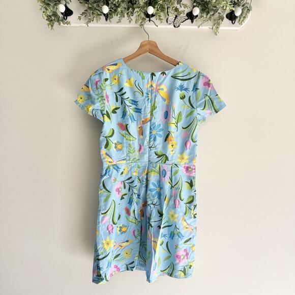 Birds Of North America Butterfly Floral Dress Size 10 Made In Canada 1-3230 - Picture 6 of 6